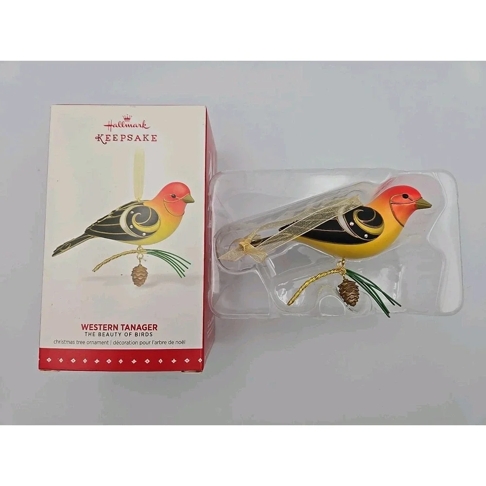 2015 Hallmark - WESTERN TANAGER - #11 Series - BEAUTY‎ OF BIRDS - Xmas Ornament