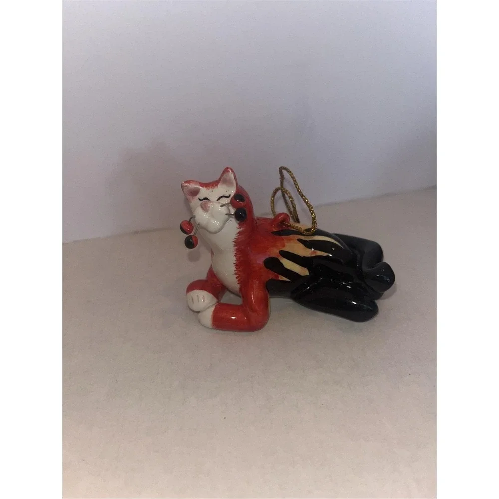 Amy Lacombe Ornament Hot Rod Flames‎ 2002 Red Yellow Black Anna Creations