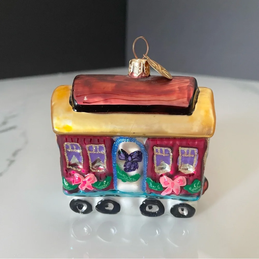 North Pole Express Train Car Ornament by Christopher Radko