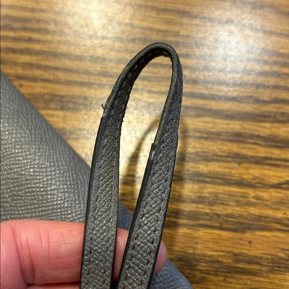 Coach Corner Zip Wristlet Pebble Gray