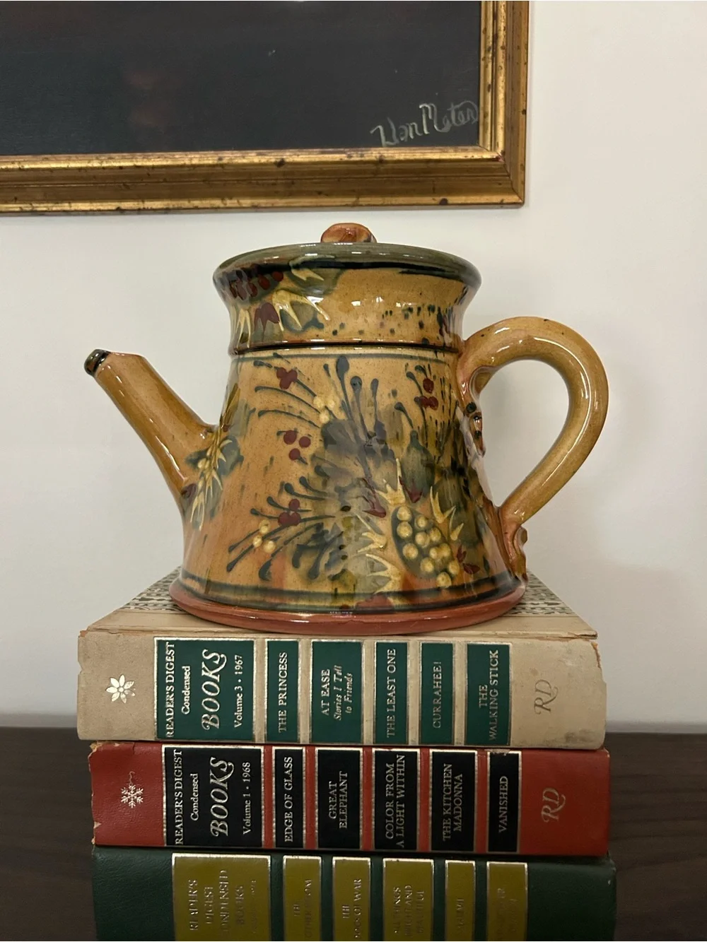 French FF Griffi Corsica Terraghja Hand-Painted Teapot