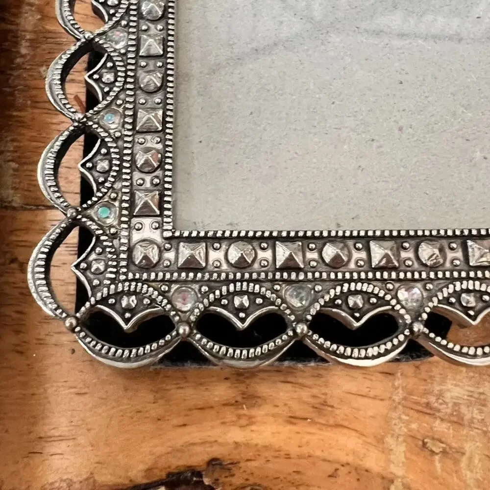 Set Of Two Ornate Silver-Plated Picture Frames 5 x 7