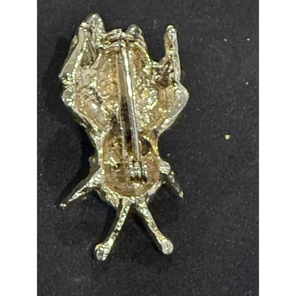 Vintage Style Rhinestone Fly Insect Brooch Pin Green Eyes Pave Articulated Wings