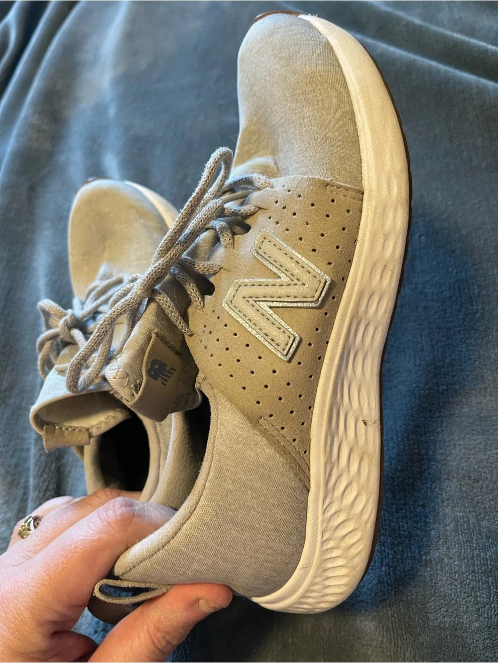 New Balance Gray lightweight running shoes womens 6.5 athleisure athletic casual