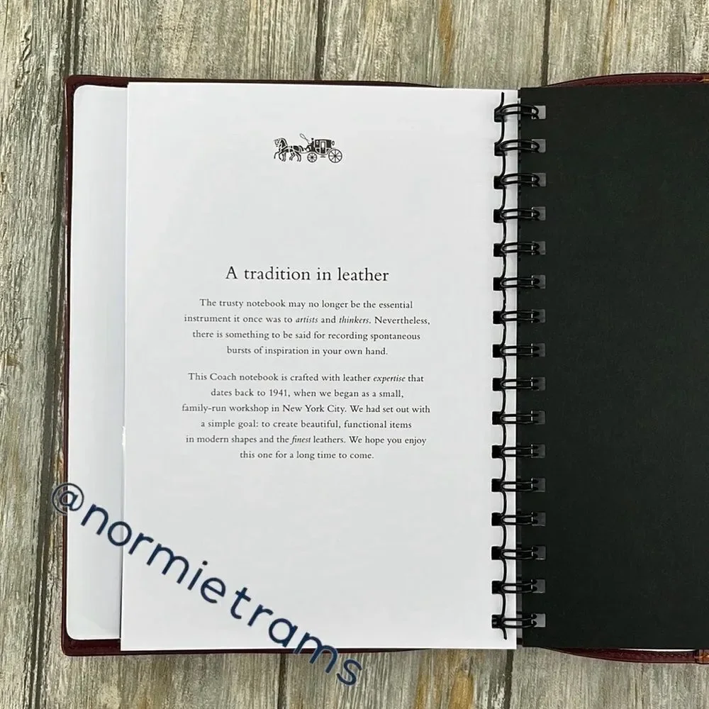 Coach notebook signature