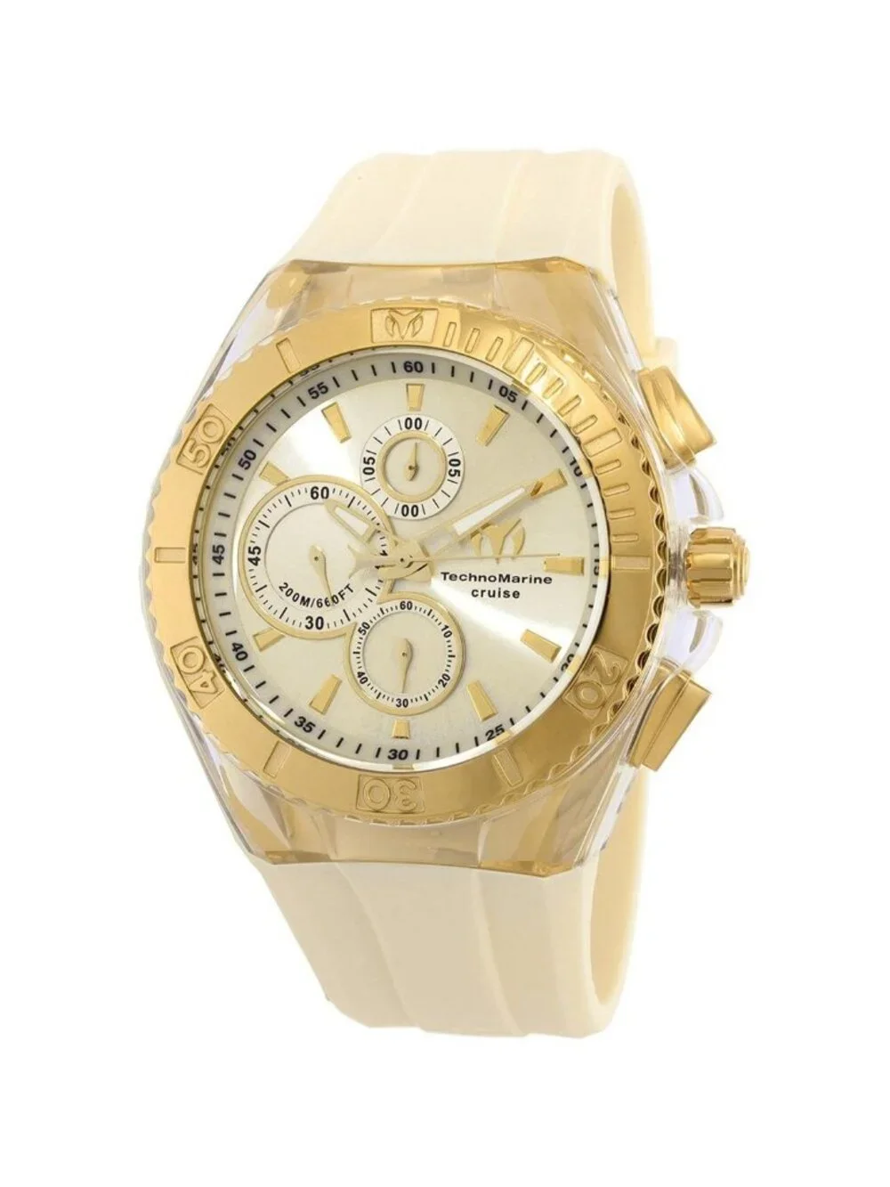 NWT Technomarine Cruise Star Chronograph Quartz Champagne Dial Men's Watch