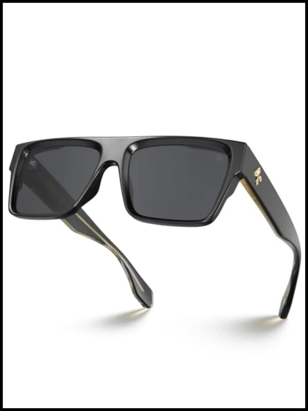 Oversized Square Flat Top Sunglasses UV400 Protection TR90 Frame
