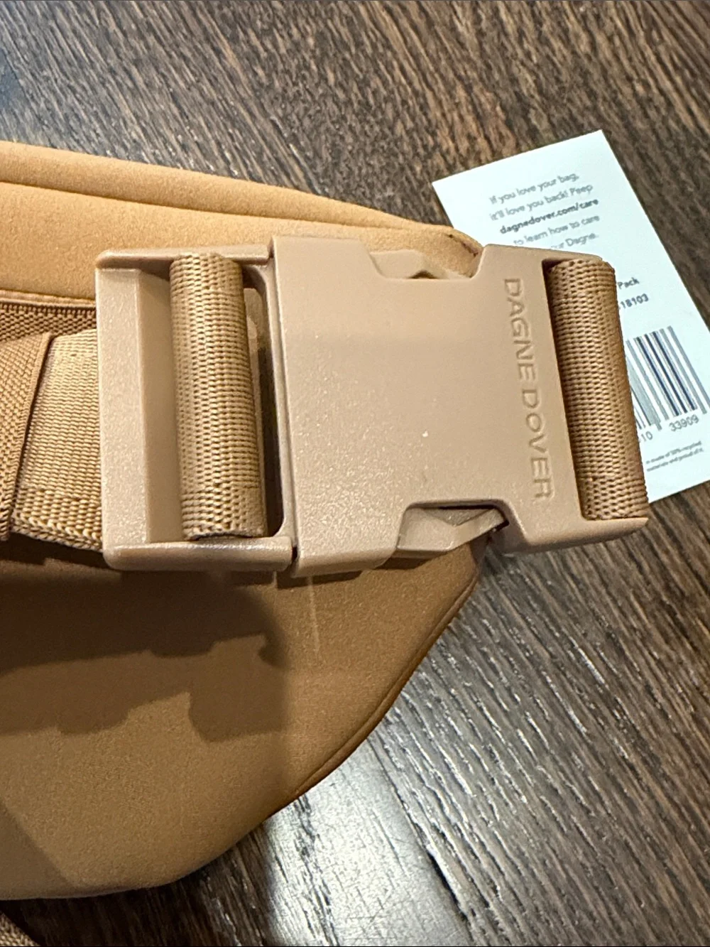 Dagne Dover ace Fanny Neoprene Belt Bag in camel