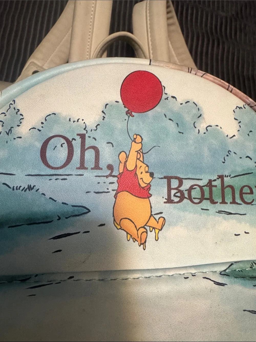 Loungefly Winnie the Pooh Mini Backpack - Light Blue, Beige, Red
