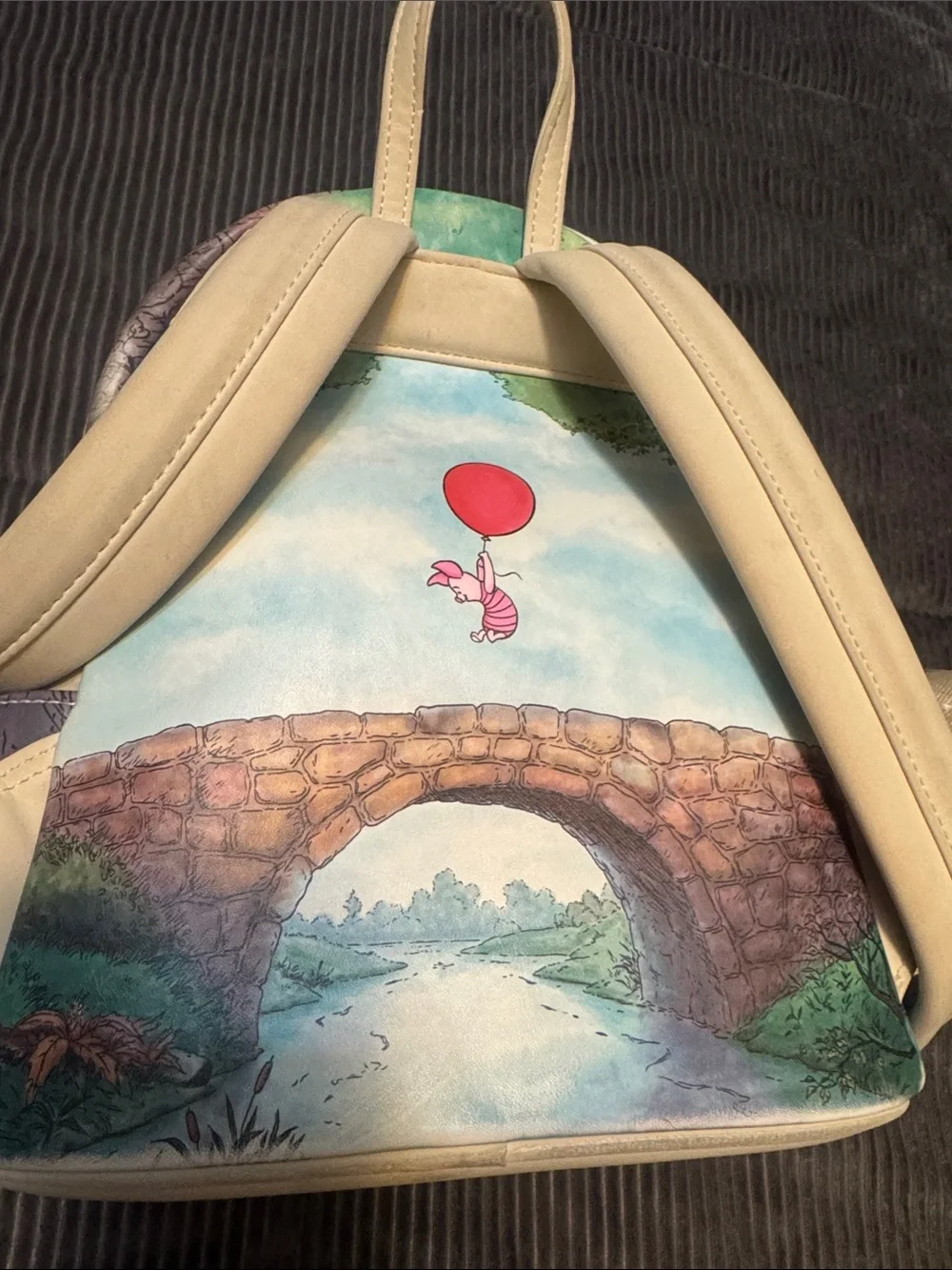 Loungefly Winnie the Pooh Mini Backpack - Light Blue, Beige, Red