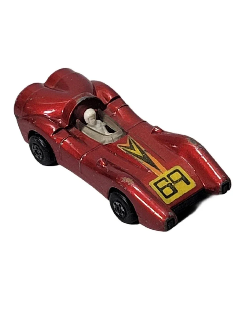 Vintage 1973 Matchbox Rolamatics No. 69 Turbo Fury Red Car Made In England