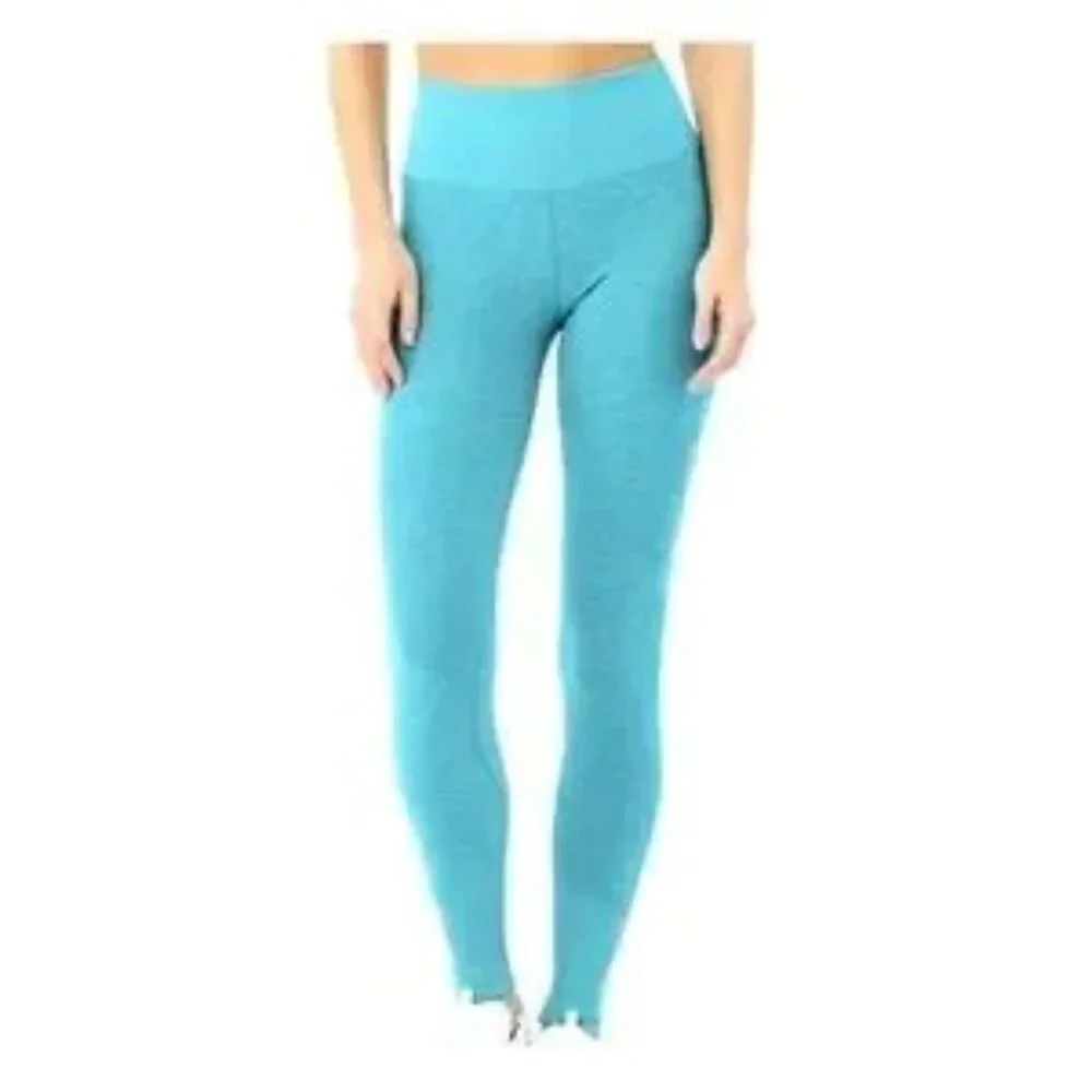 Alo Yoga Alosoft Leggings Blue Quartz Heather Size XS Extra Small