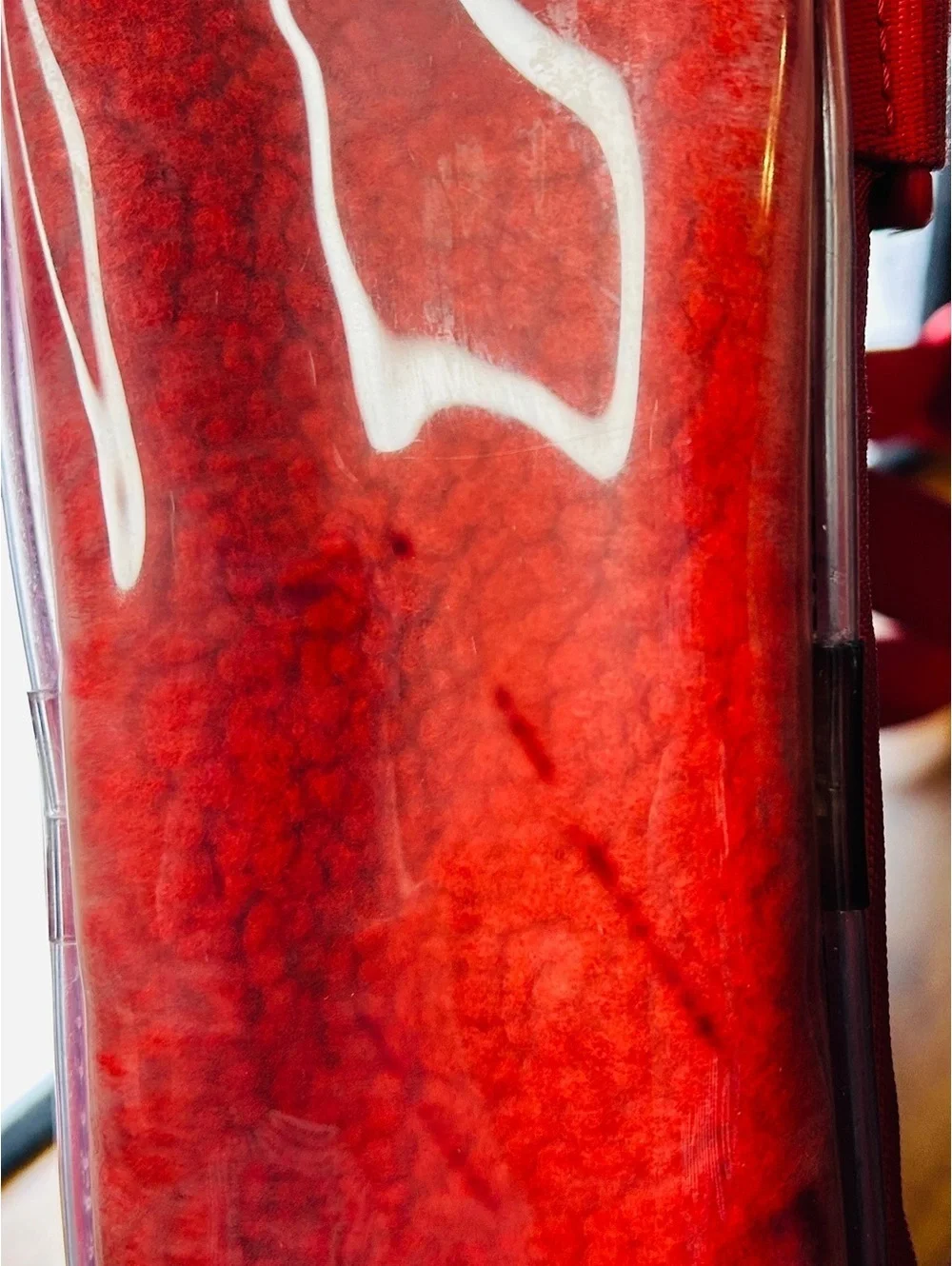 UGG Dannie II Red Clear Mini Backpack with Front Zip Pocket Discontinued GC