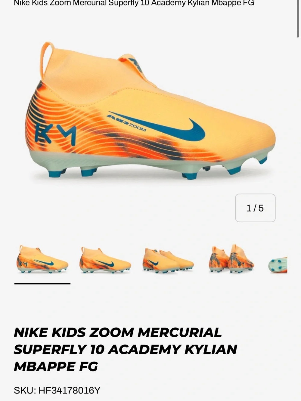 Nike kids size