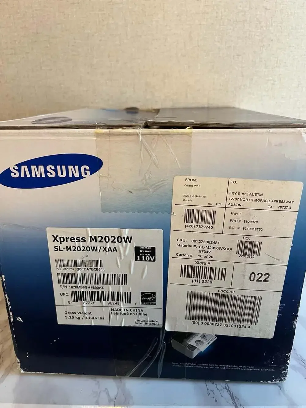 Samsung xpress m2020w