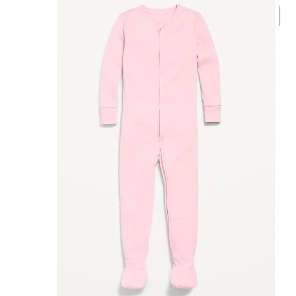 Old Navy Kids Pink Ribbed Footed Pajamas Sleepers 3T 803150-00-1