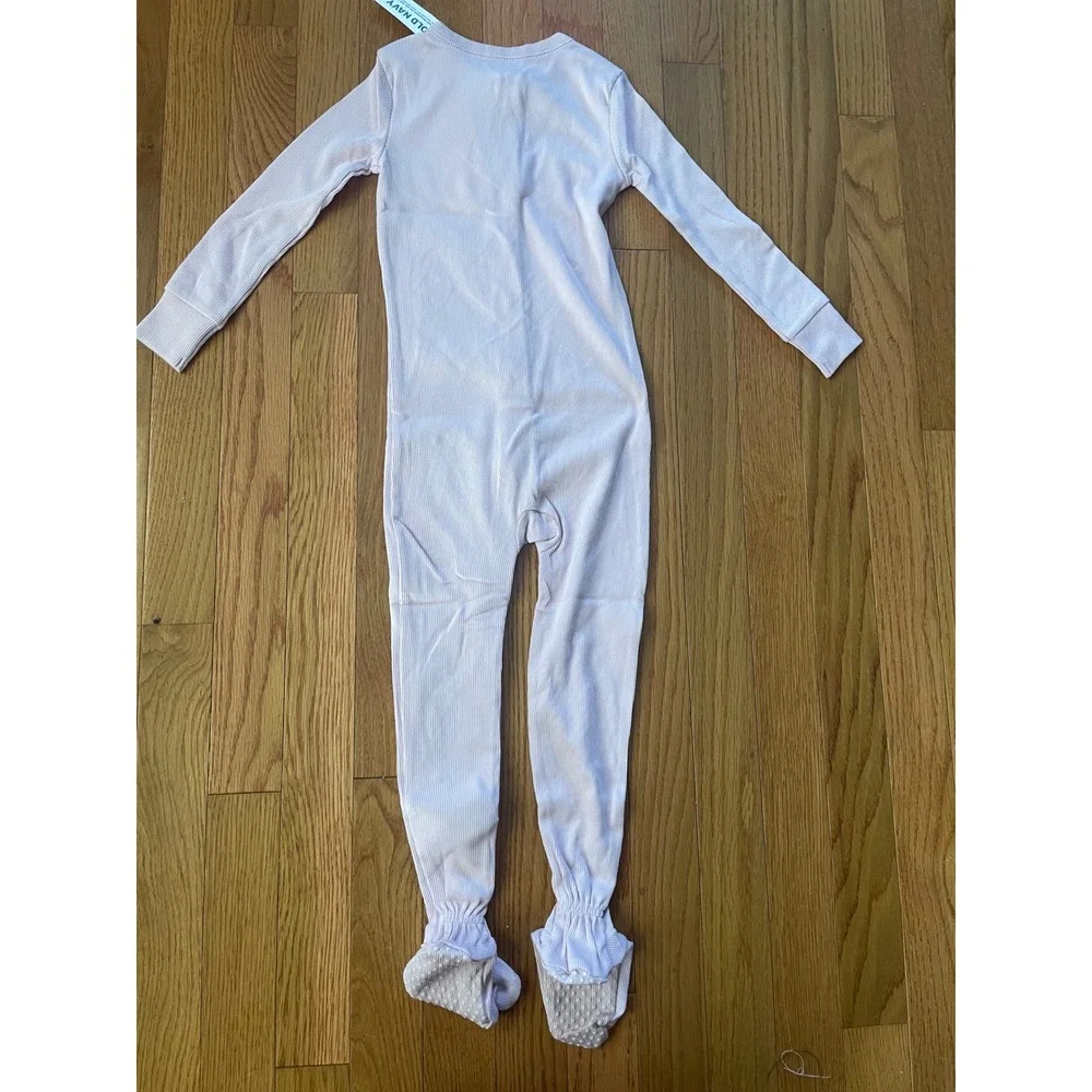 Old Navy Kids Pink Ribbed Footed Pajamas Sleepers 3T 803150-00-1