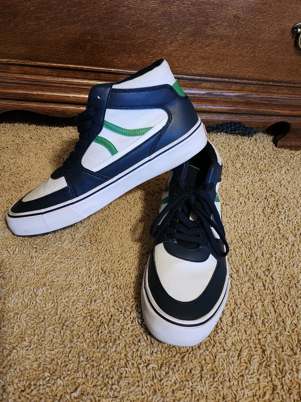 Airwalk Navy, White & Green High-Top Sneakers