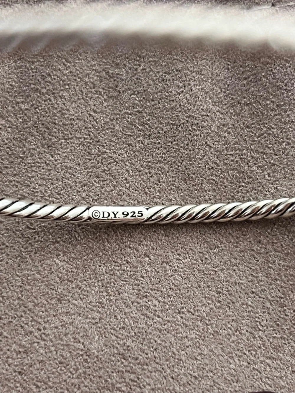 David Yurman Sterling Silver Cable Bangle Bracelet Medium 2.5” 925 Stackable