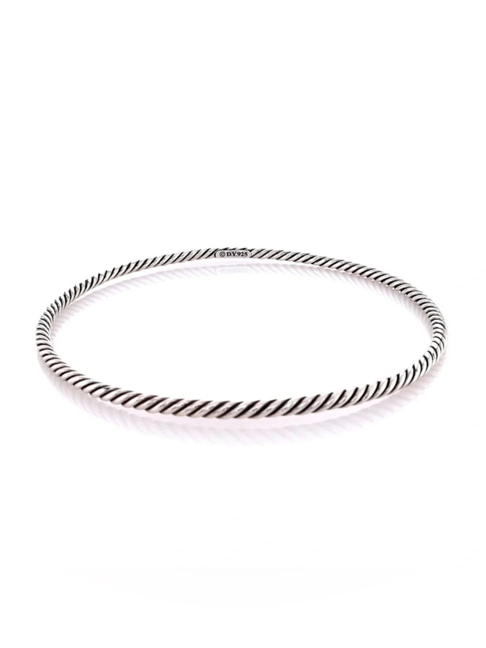 David Yurman Sterling Silver Cable Bangle Bracelet Medium 2.5” 925 Stackable