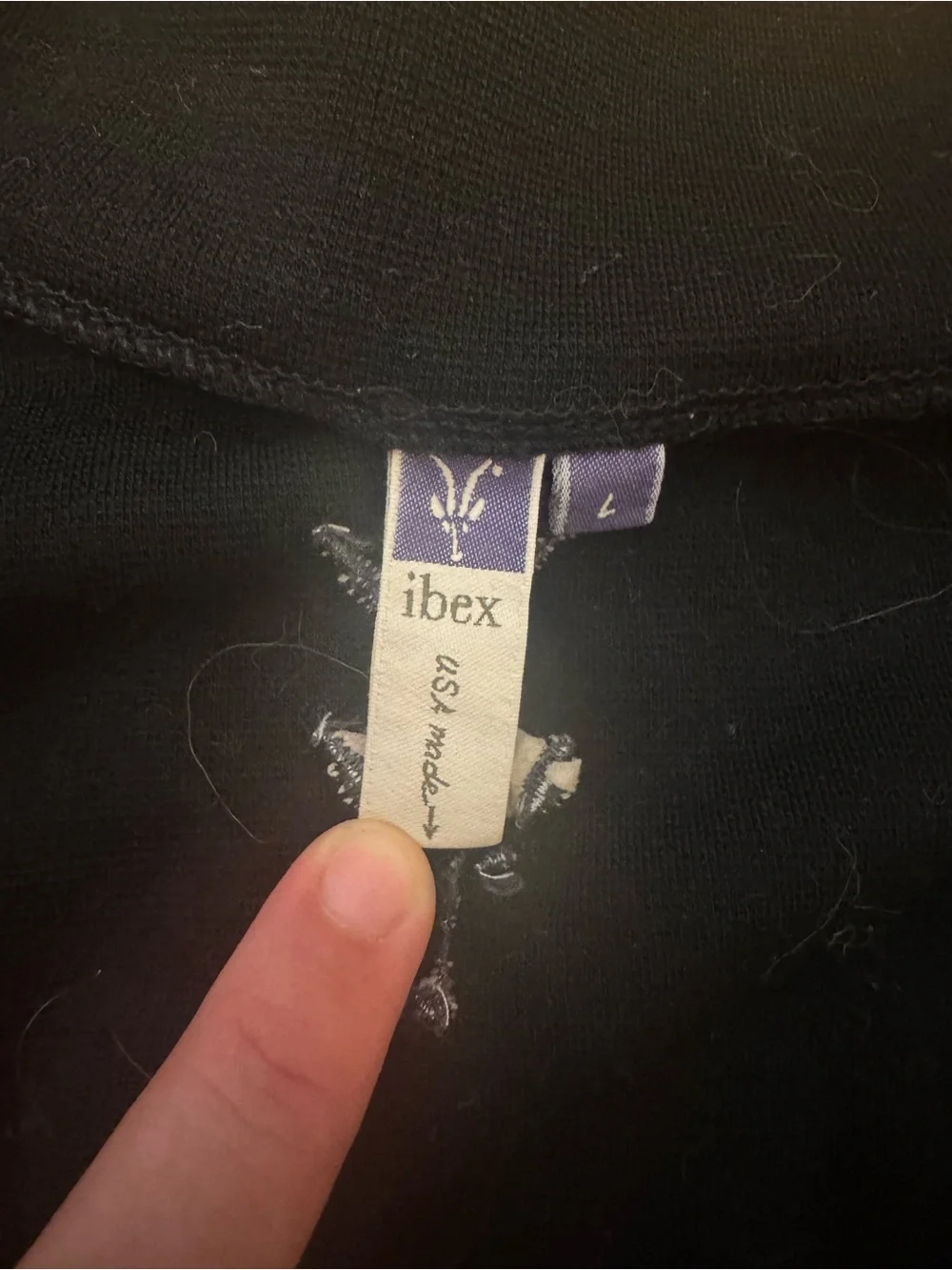 ibex black knit