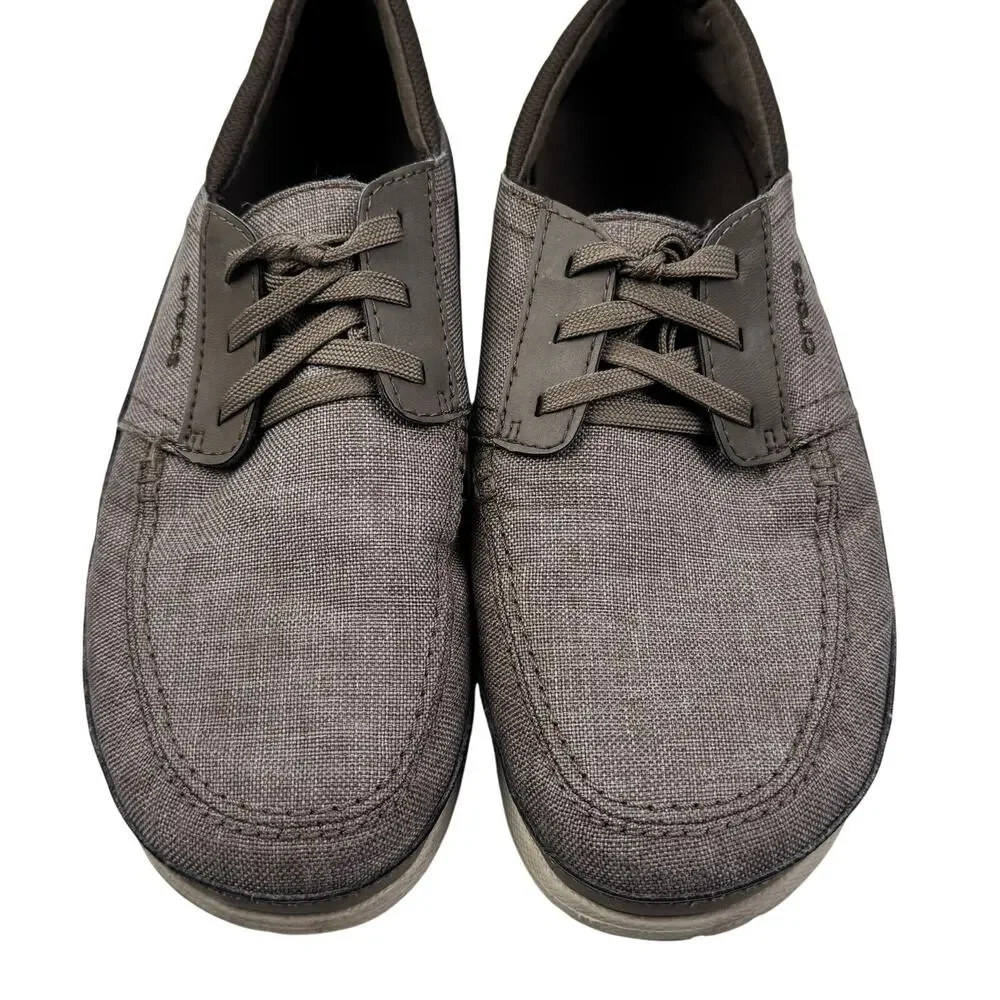 Crocs Santa Cruz Playa Canvas Lace Up Boat Deck Casual Shoes Men's Size 10