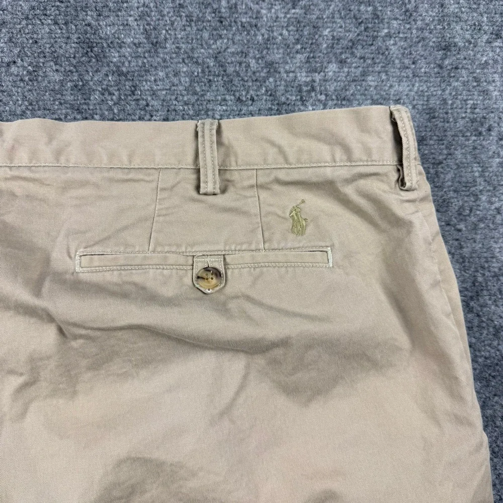 Polo Ralph Lauren Chino Pants Mens 44x34 Tan Stretch Classic Fit Khaki Cotton