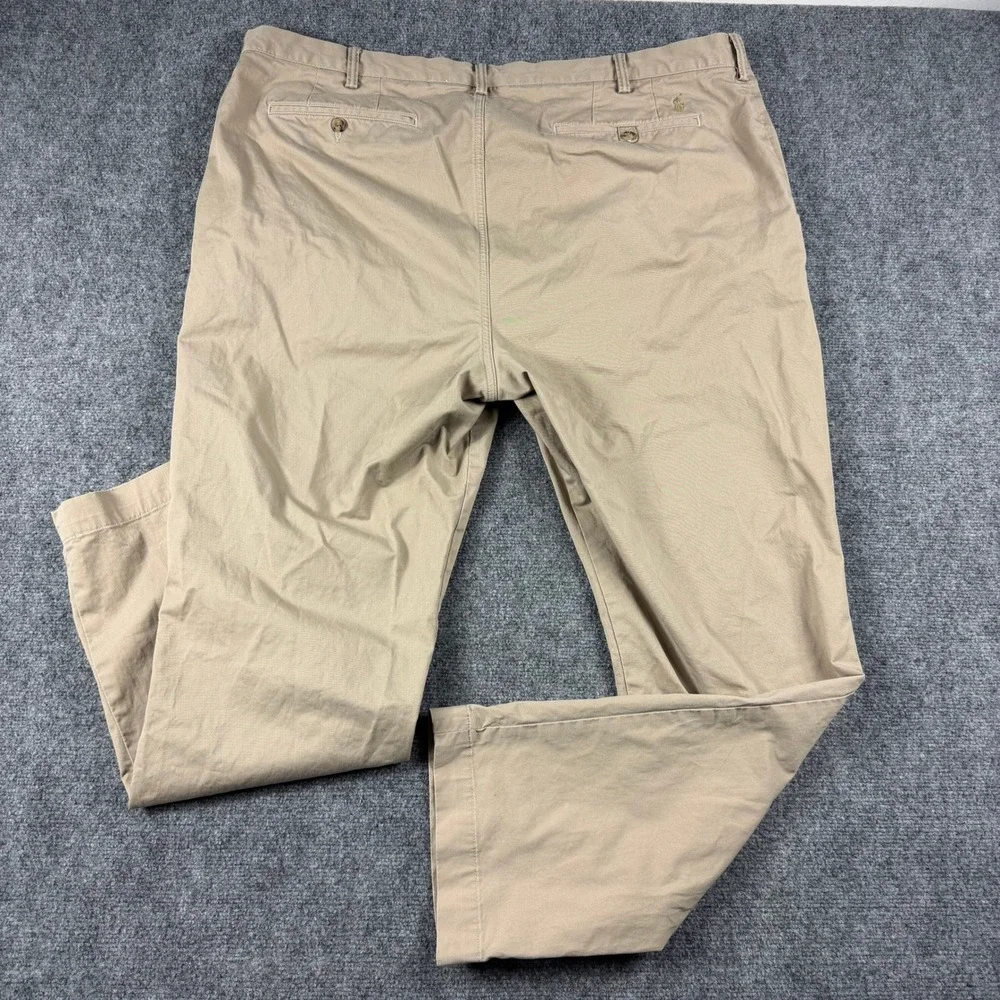 Polo Ralph Lauren Chino Pants Mens 44x34 Tan Stretch Classic Fit Khaki Cotton