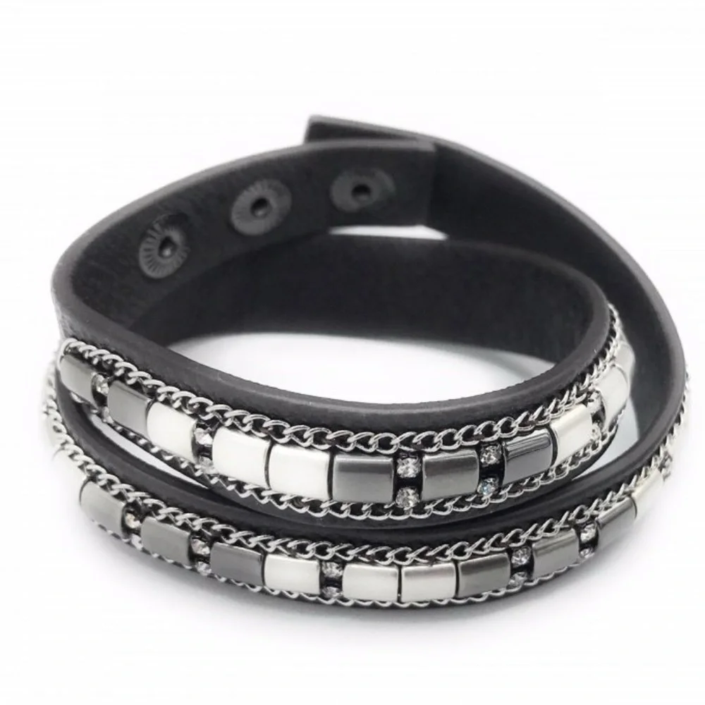Stella & Dot Cady Wrap Bracelet Silver (Retired)