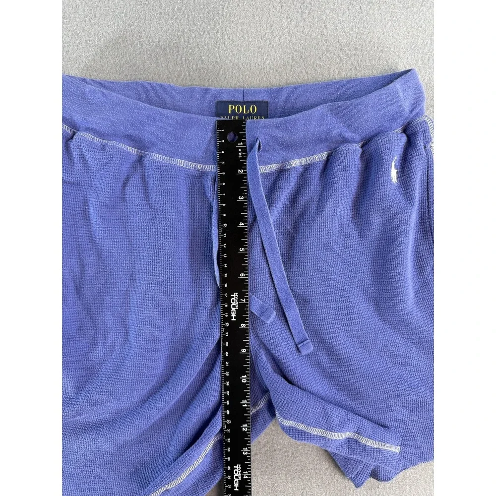 Polo Ralph Lauren Shorts Mens Small Blue Waffle Knit Sweat Lounge Casual