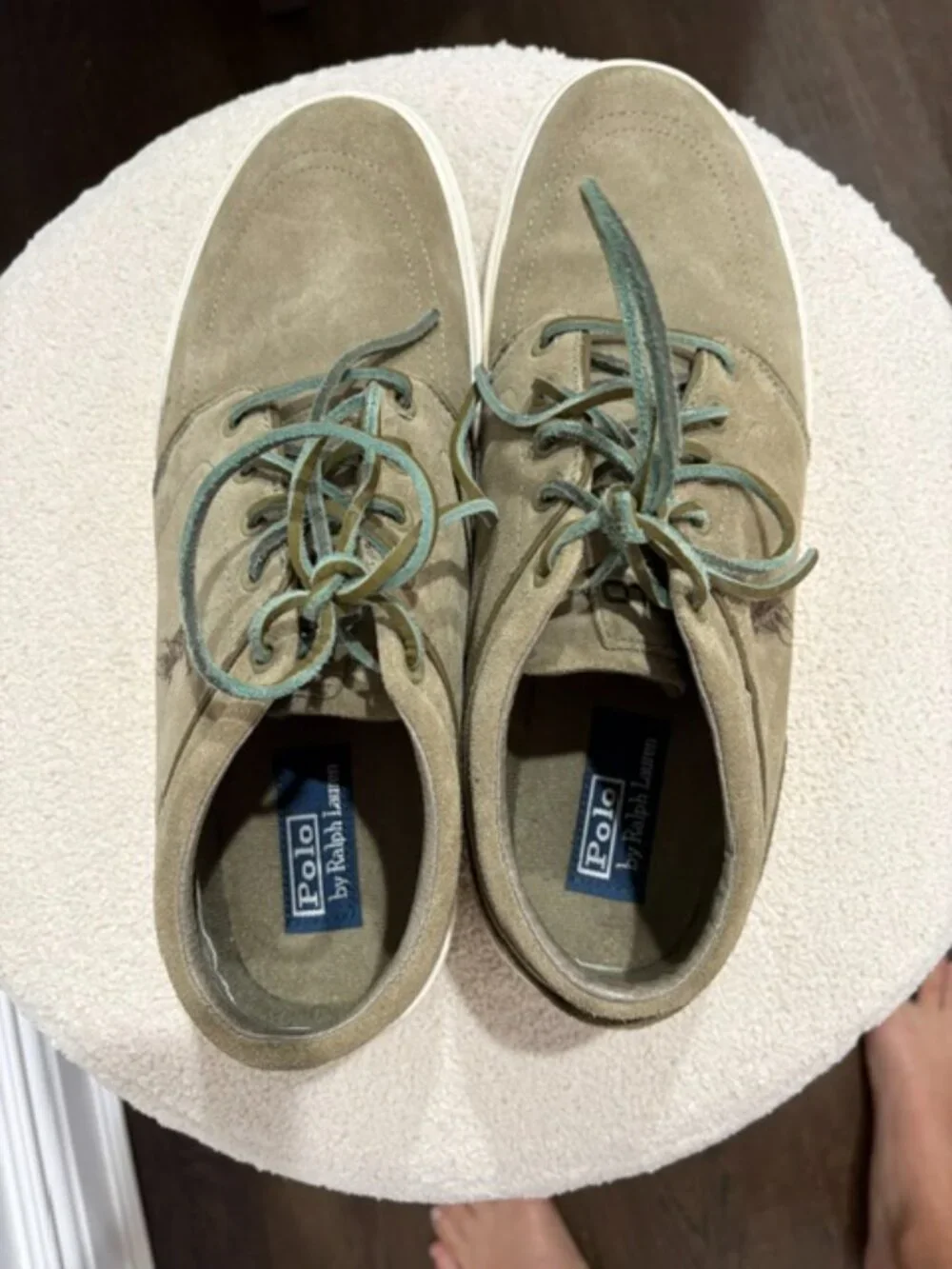 Polo Ralph Lauren Sneakers Mens 12 D Faxon Mid II Olive Suede