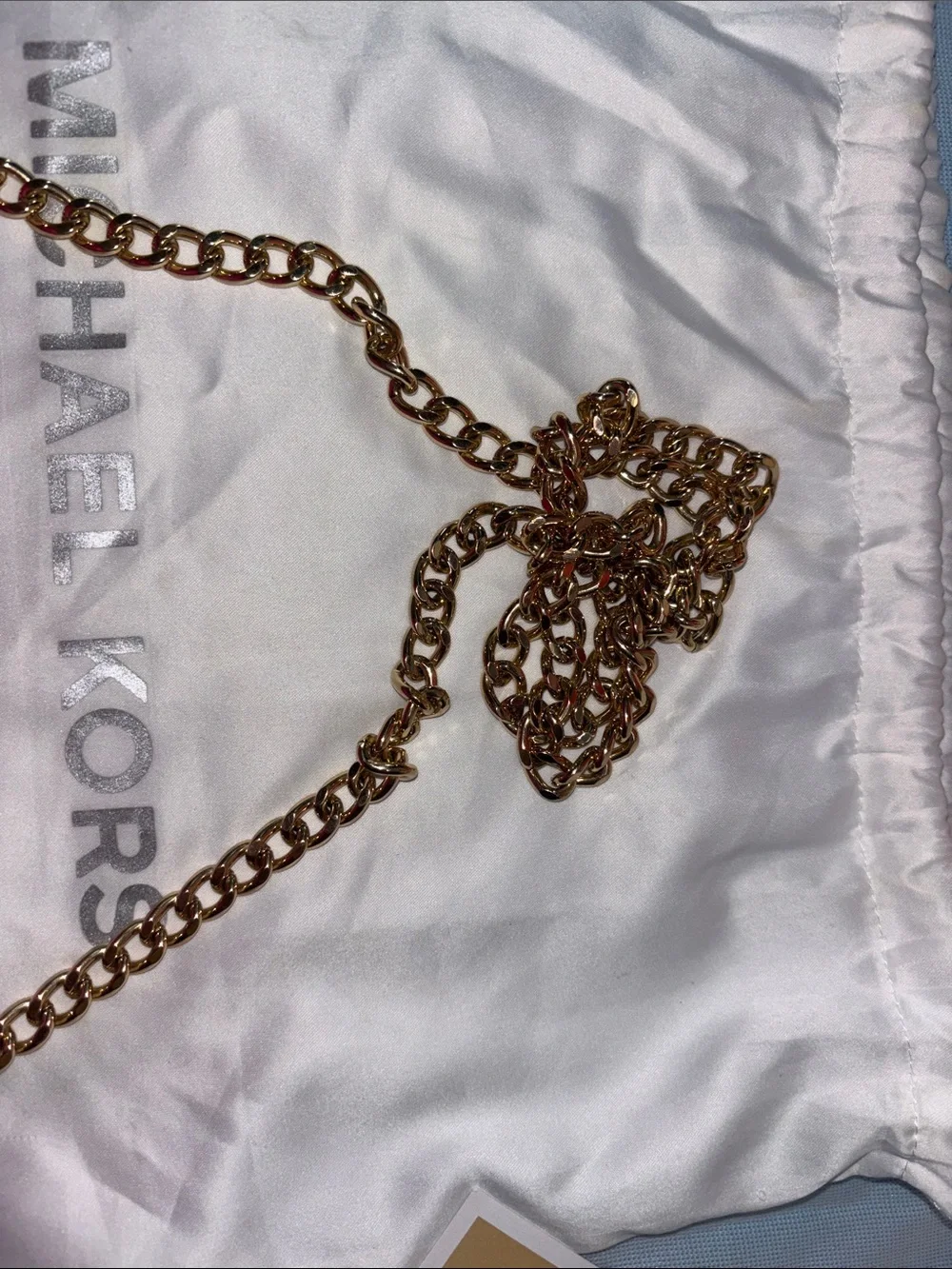 Michael Kors lambskin metal