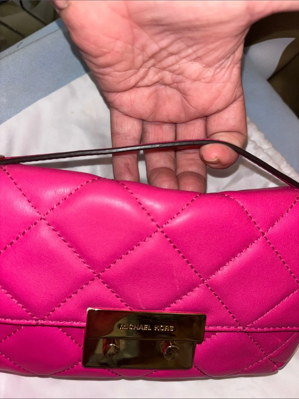Michael Kors diamond leather