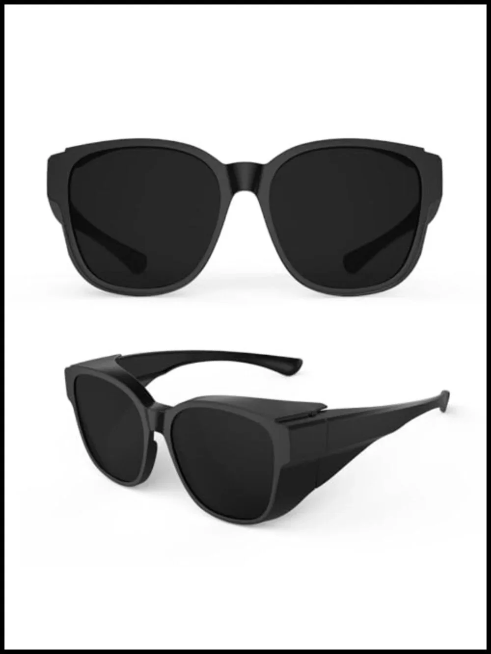 Wrap Around Sunglasses for Post-Surgery Light Sensitivity with Side Shields