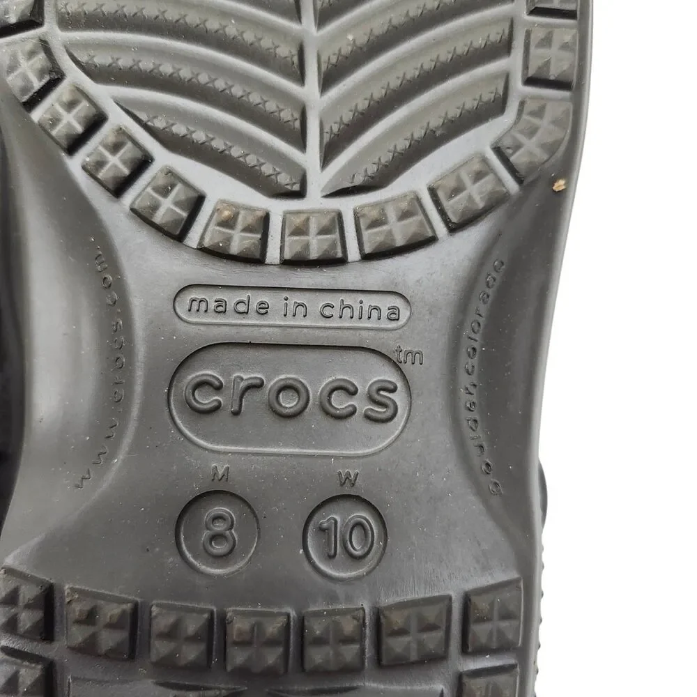 Crocs Unisex Classic Clogs Mens 8 Womens 10 Espresso Croslite Water Shoes Vents