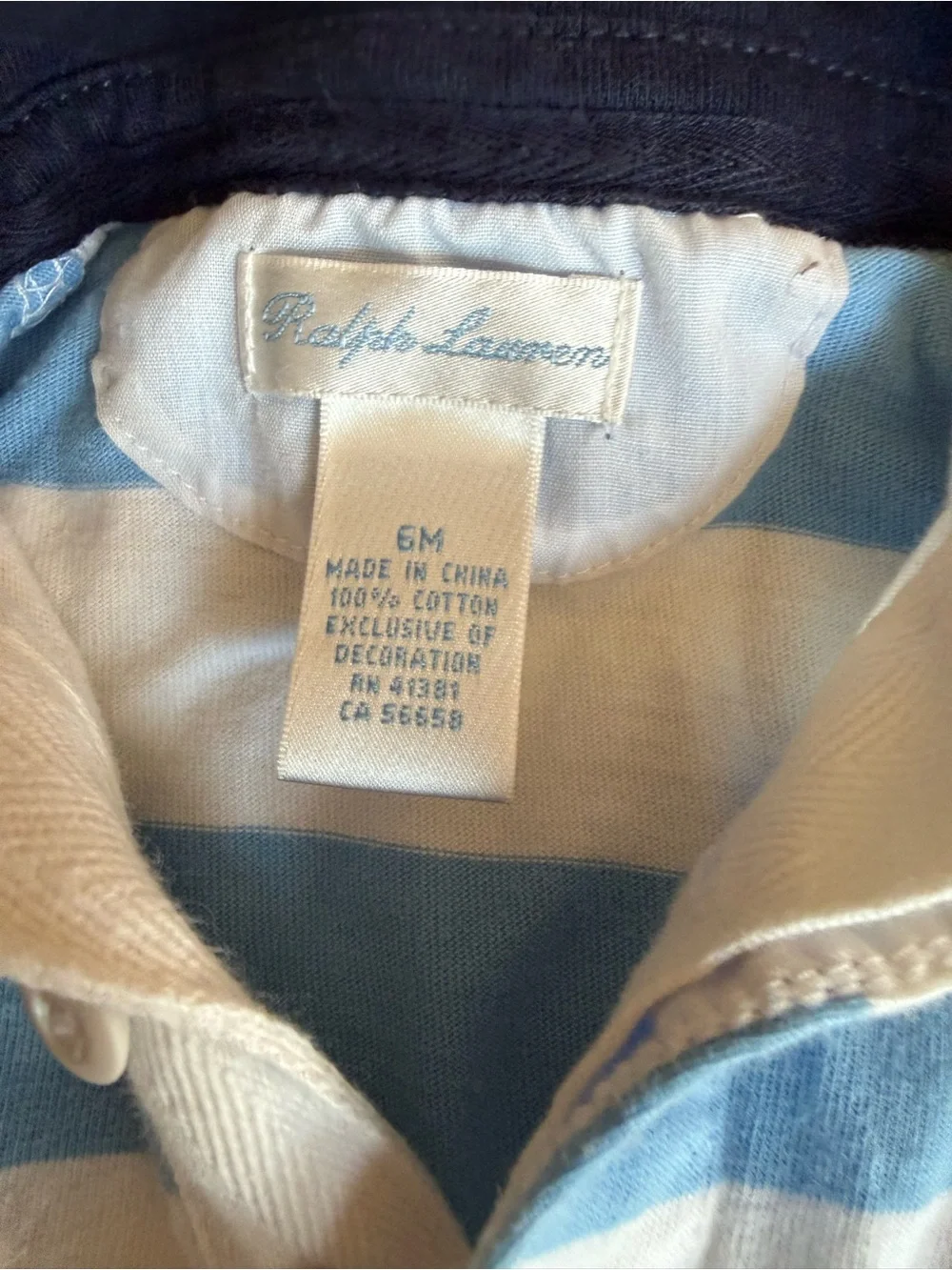 Ralph Lauren collar blue placket