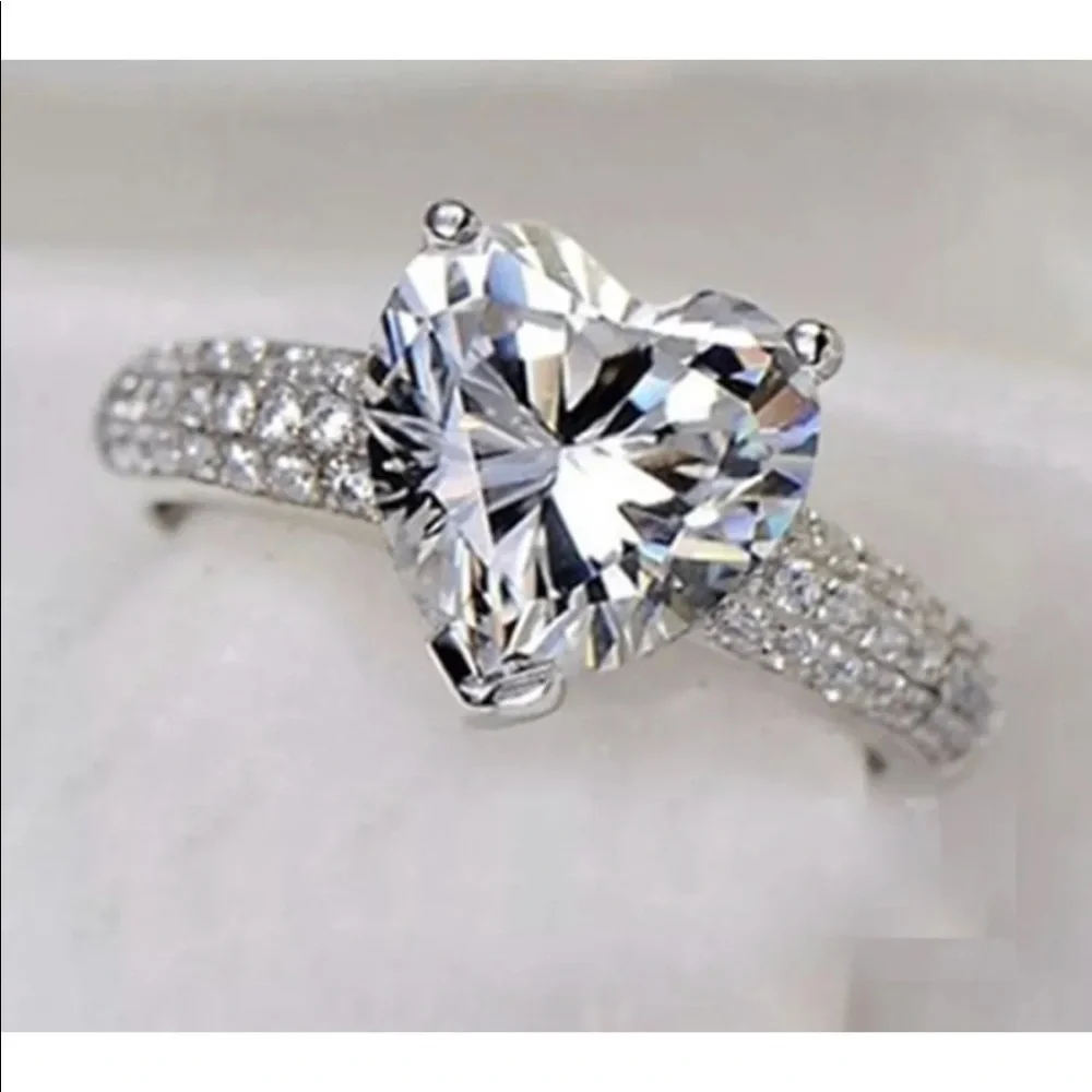 🩵 925 Silver Heart Sapphire Ring Last One Left⚡️