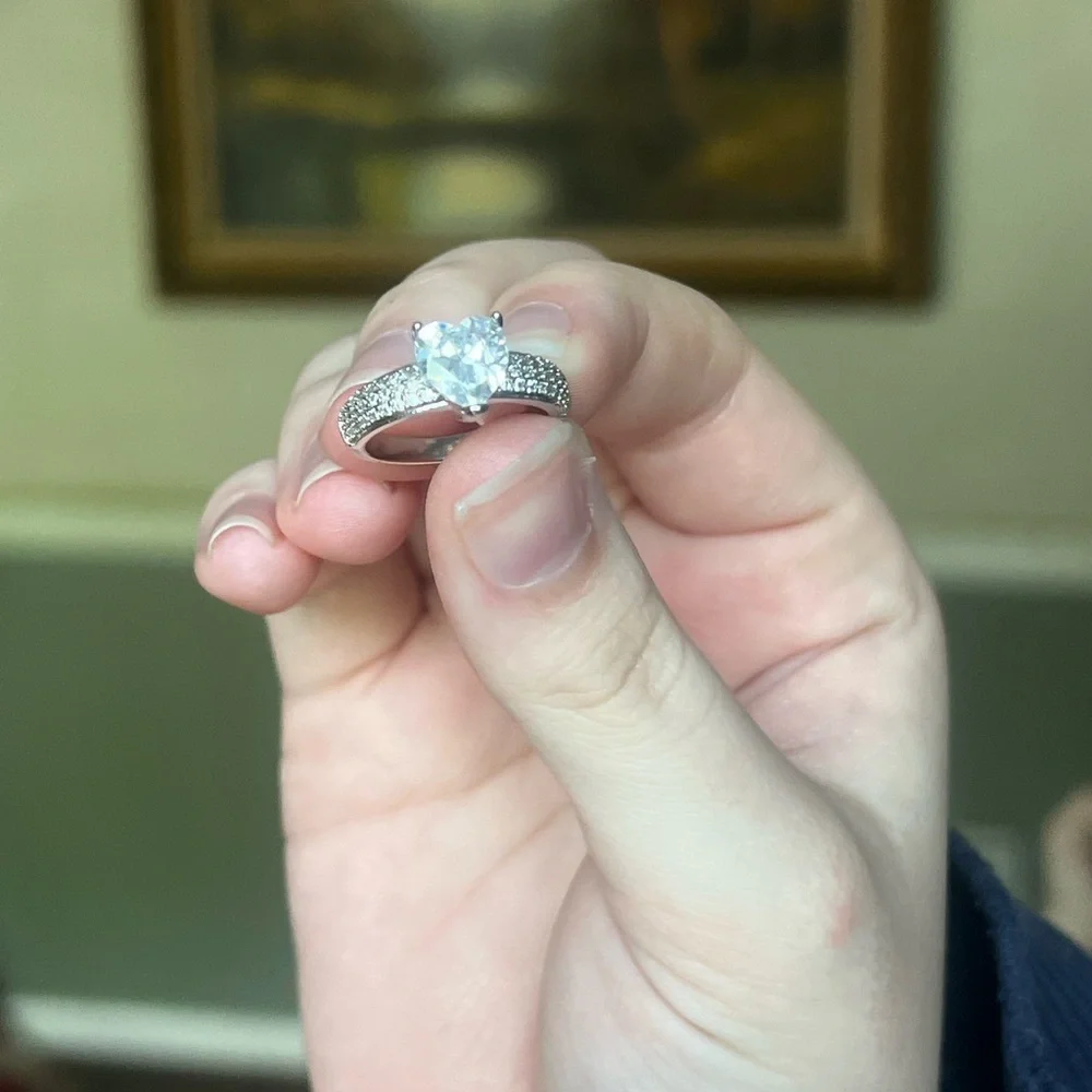 🩵 925 Silver Heart Sapphire Ring Last One Left⚡️