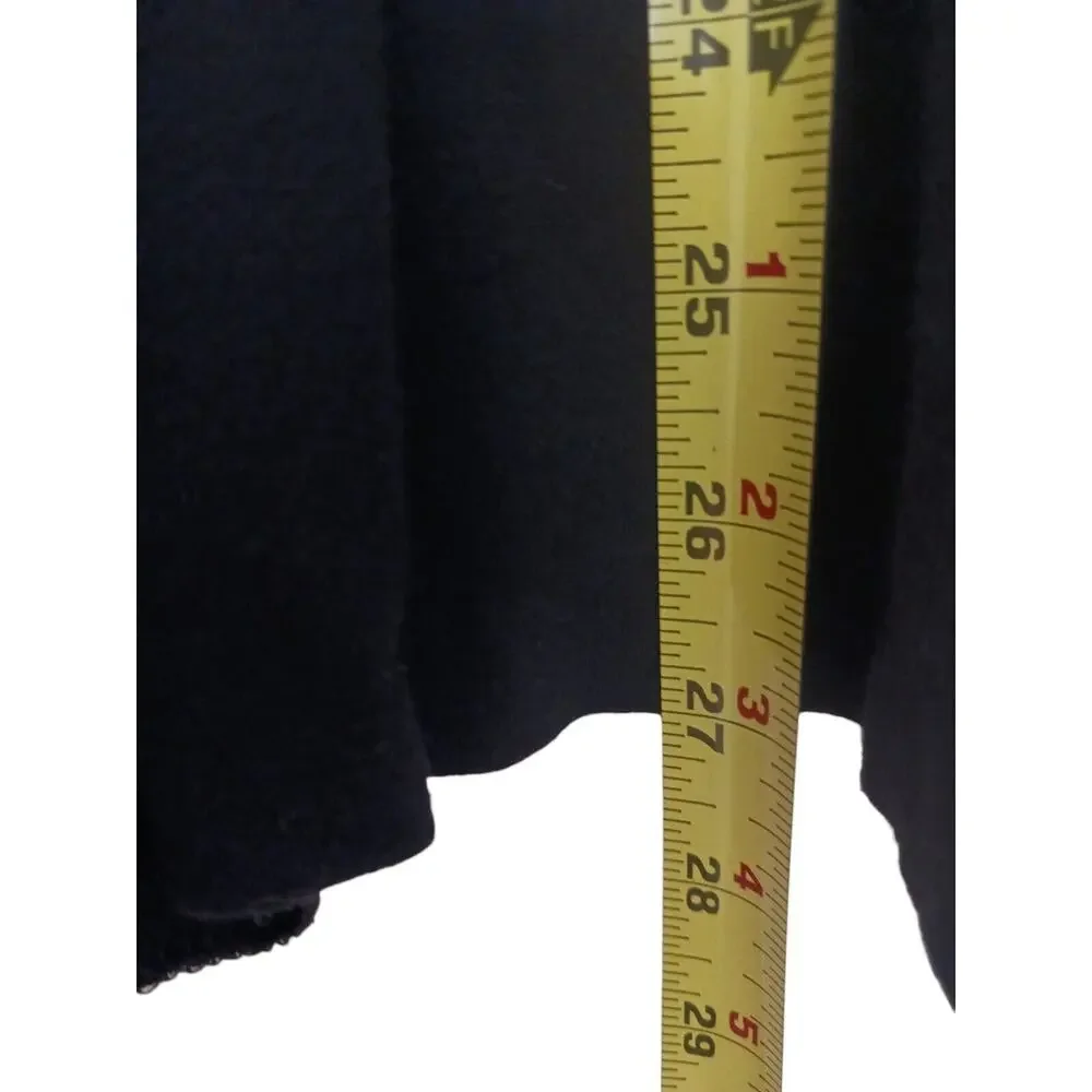 Banana Republic Stretch Tunic Long Top Sz‎ M BLACK Puff Sleeve V-Neck Barbiecore