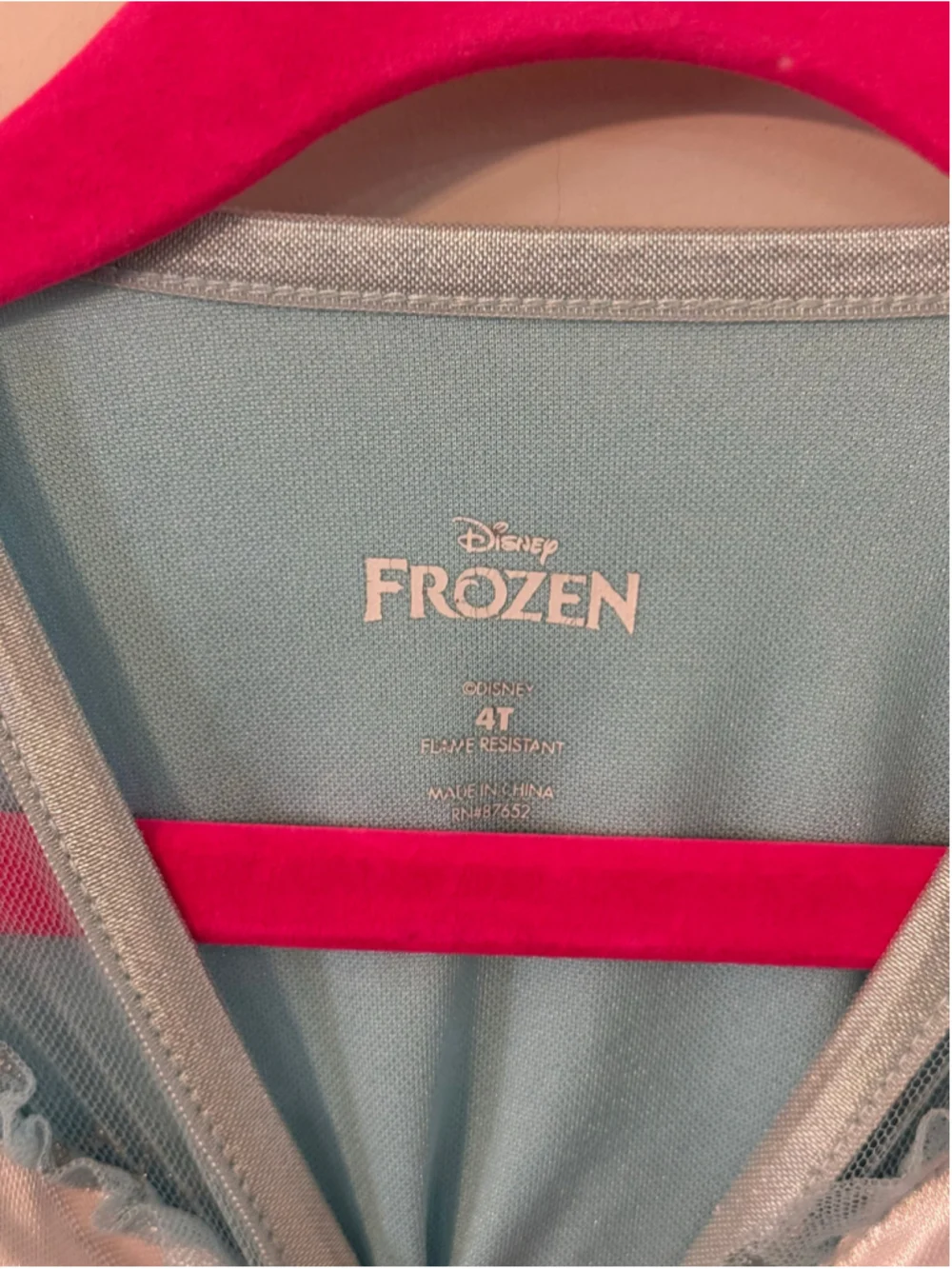 Disney Frozen Elsa Nightgown Girls Size 4T Blue Princess Sleep Gown