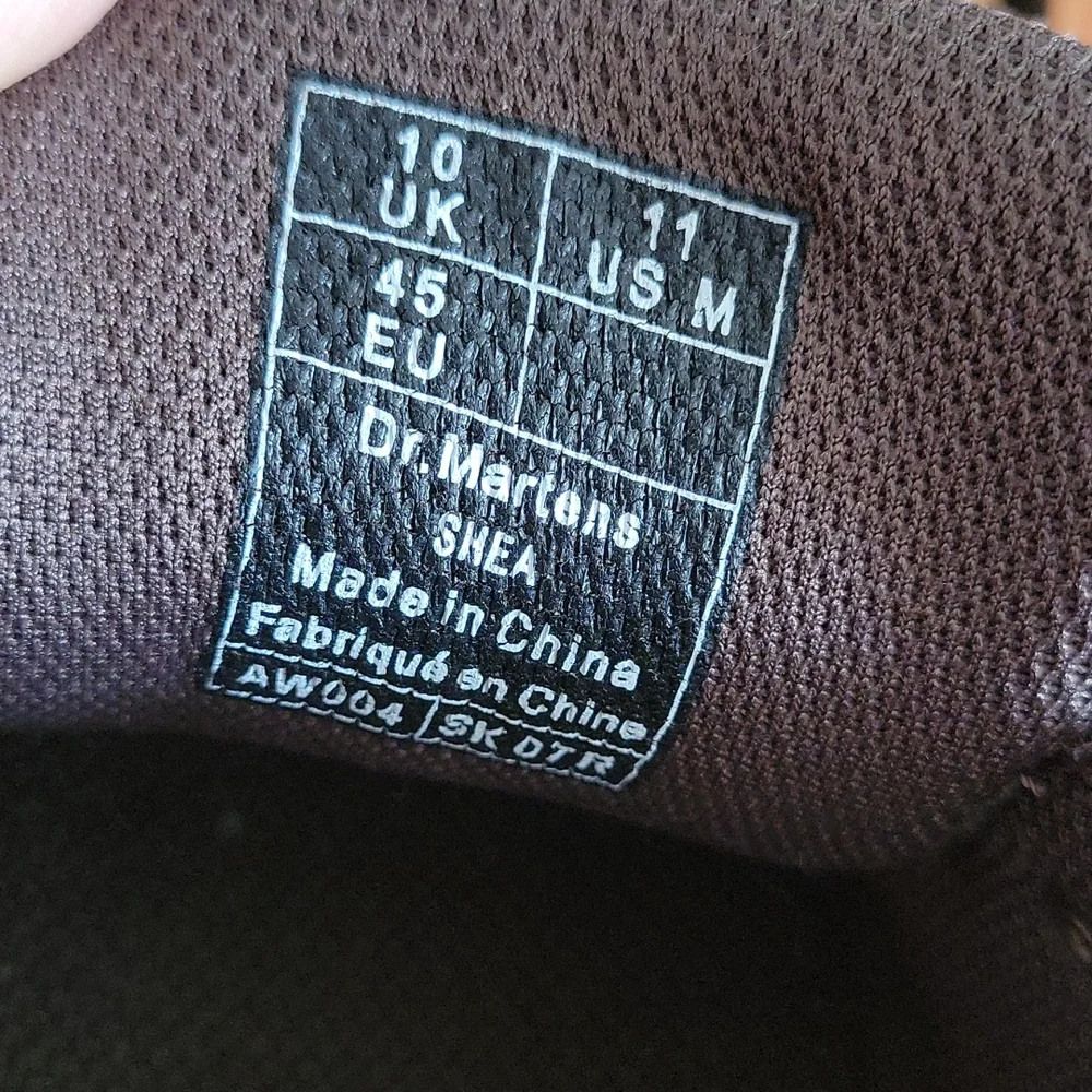 Dr. Martens brown pebbled