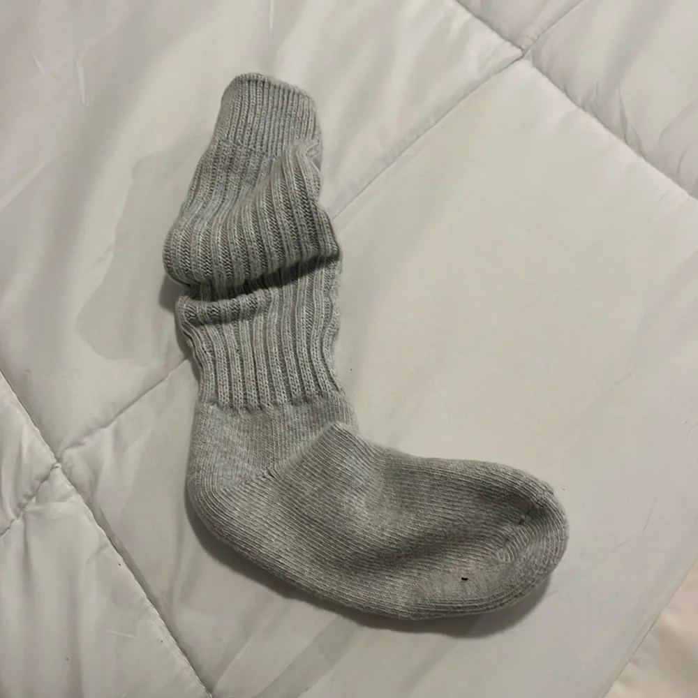 Slouchy Gray Sock