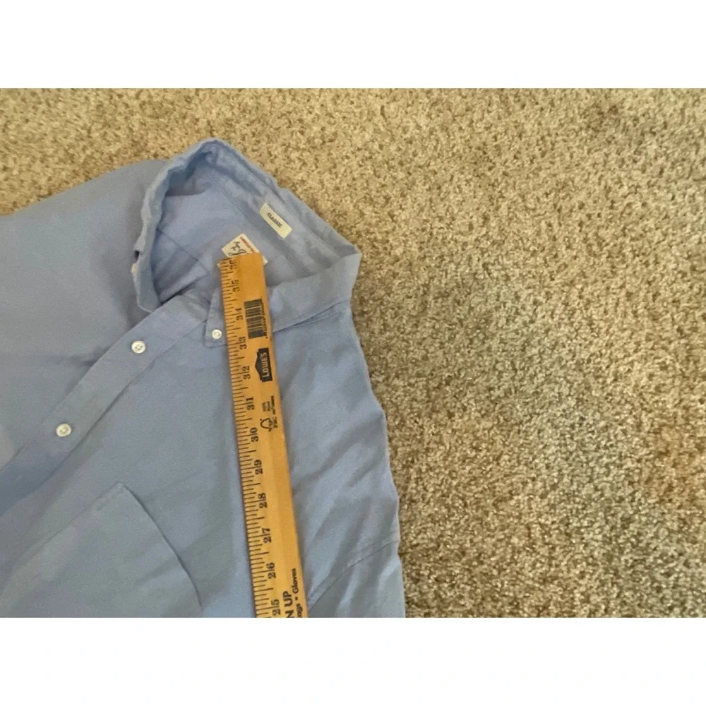 J. Crew Men's Button Down Shirt XXL Blue American Pima Cotton Classic Fit