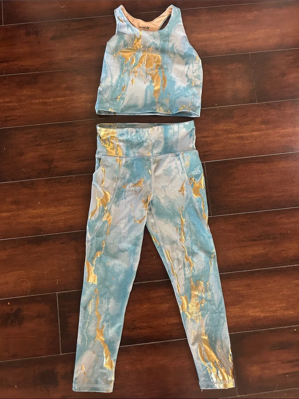 Old Navy Blue and Gold Marble Kids Matching Set