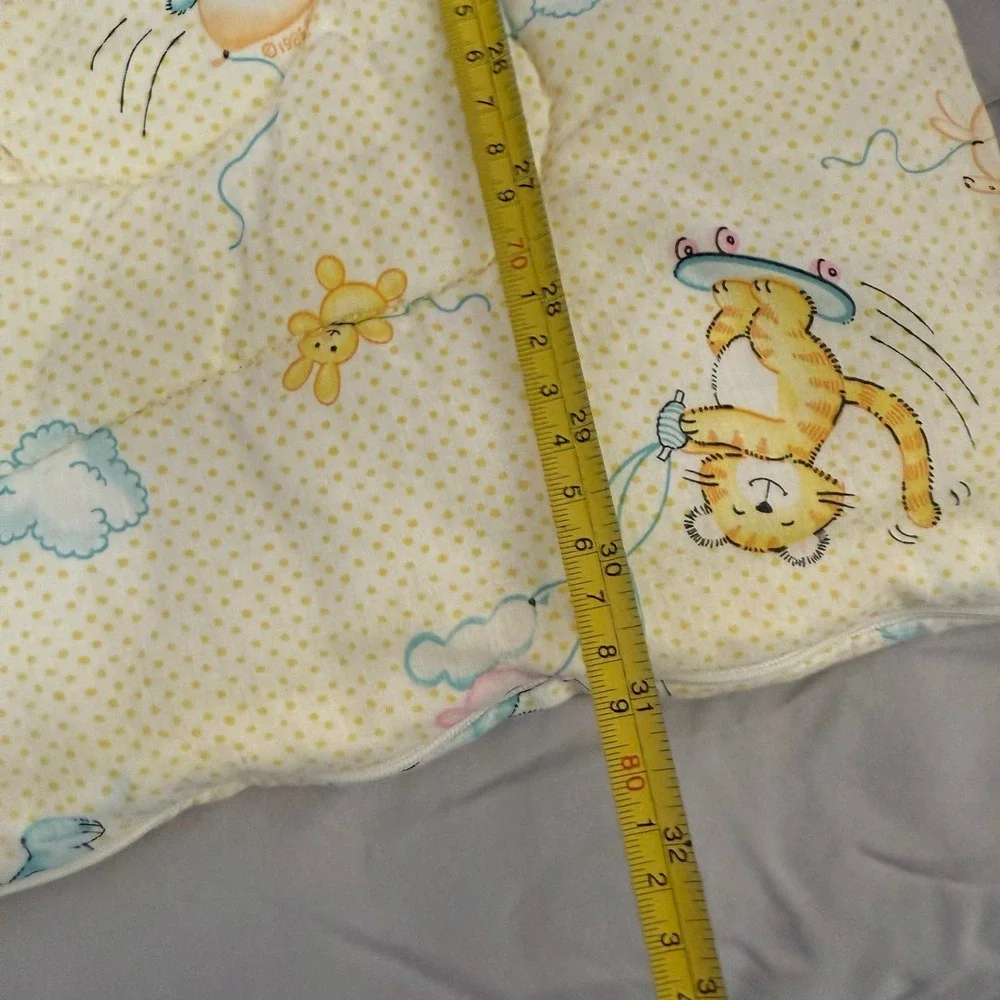 Vintage Dundee Baby‎ Comforter Quilt Blanket Sleeping Sack Yellow Bear Bunny Zip