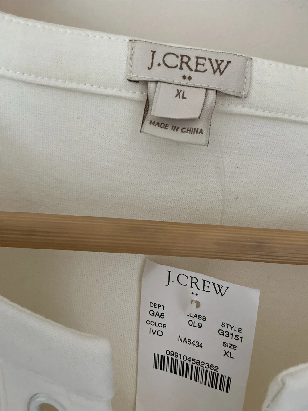 J. Crew crisp white