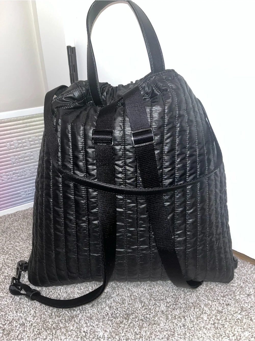 Michael Kors Drawstring Winnie Backpack/Shoulder Bag