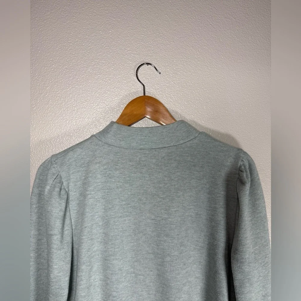 Madewell (Re)Sourced Plush Mock Neck Puff Sleeve Top XL A12