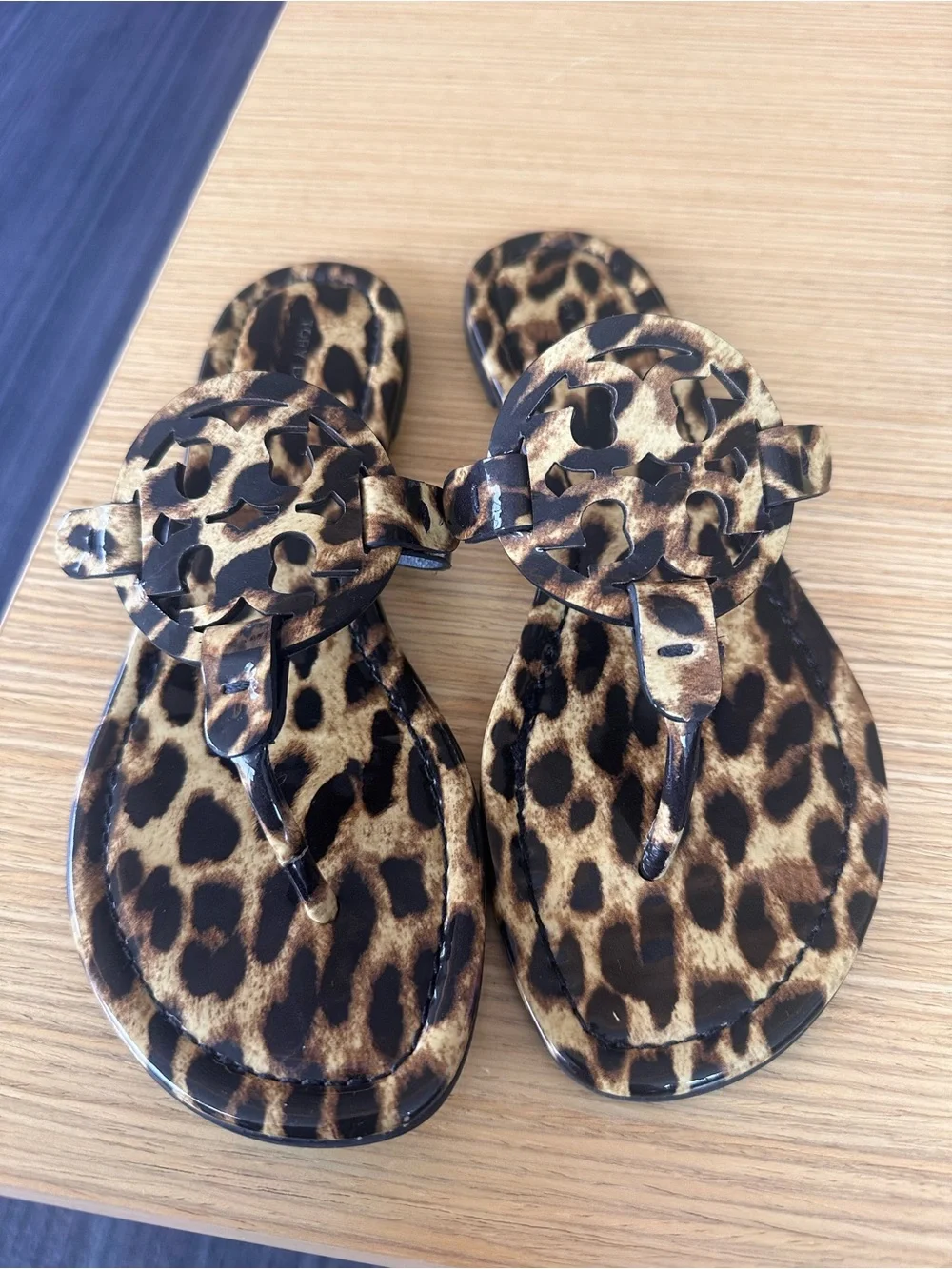 Tory Burch Miller Leopard Print Sandals- Natural Leopard- Size 7.5