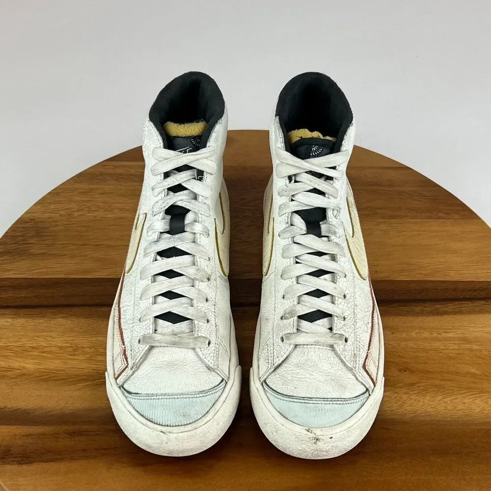 Mens Nike Blazer Mid‎ 77 Dia De Los Muertos Leather Shoes Sneakers Size 8 M GUC